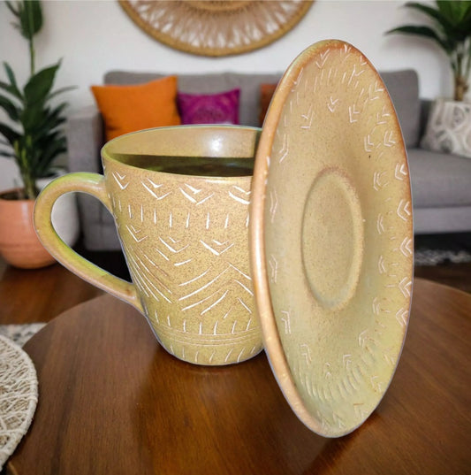 Tribal Coffee Mug and Saucer Pack - Pack of One Each