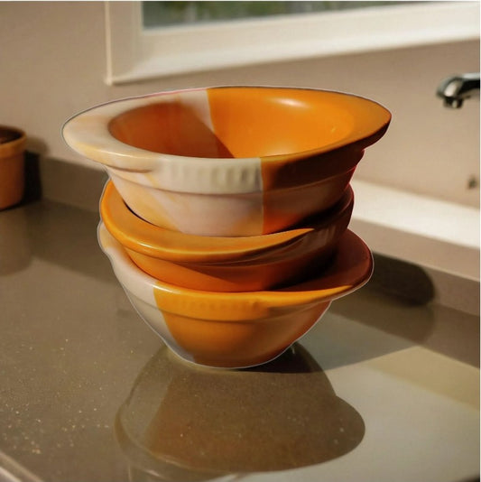 Contrast Ceramic Bowls - Set of 3